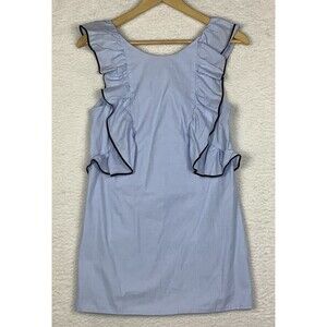 Zara Trafaluc Dress Womens Small Mini Sleeveless Lined Ruffle Summer Office Work